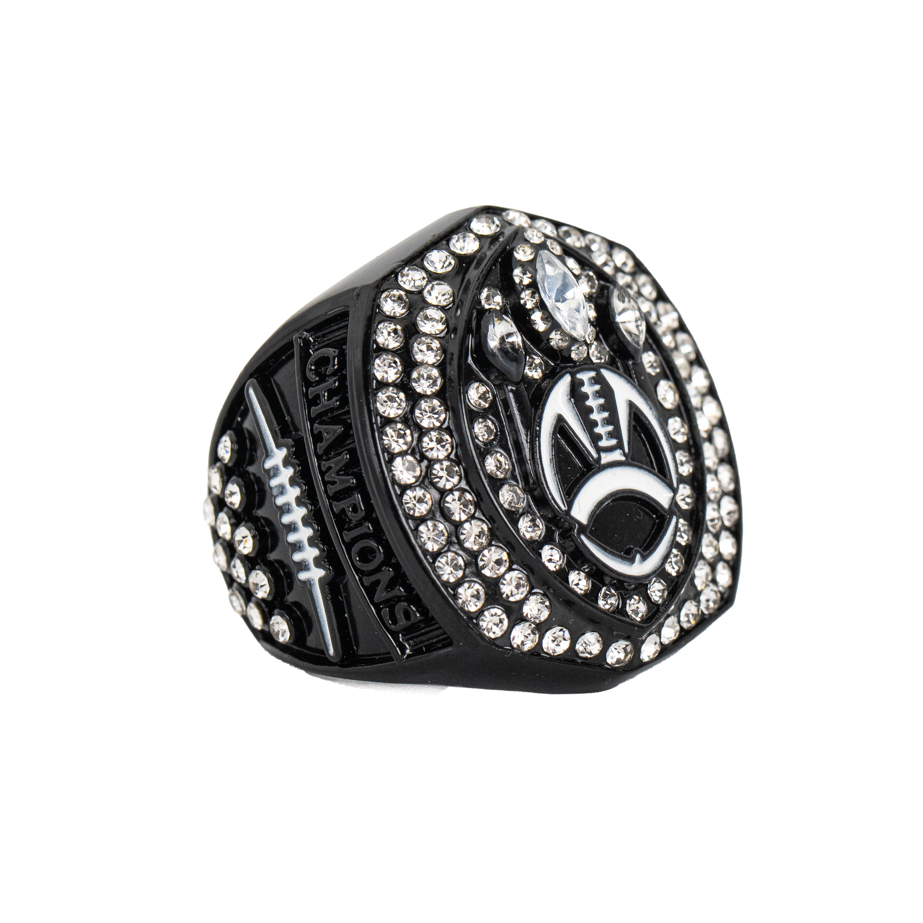 Black Football Championship Rings - Ring King Awards