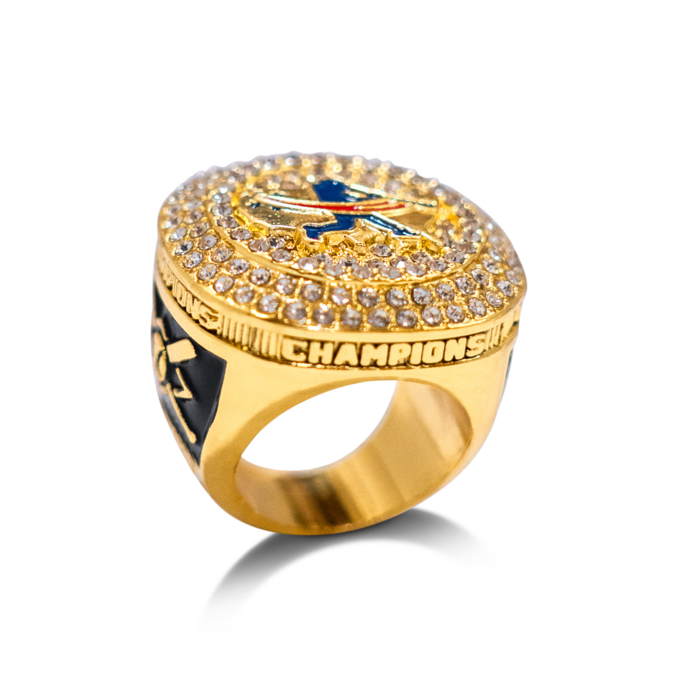 Gold baseball championship rings