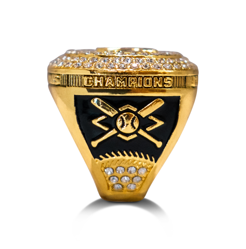 Gold Softball Champion Rings - Ring King Awards