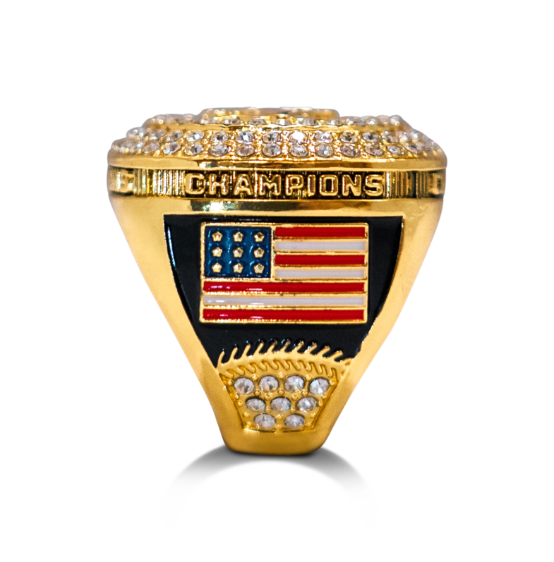 Gold Baseball Champion Rings - Ring King Awards