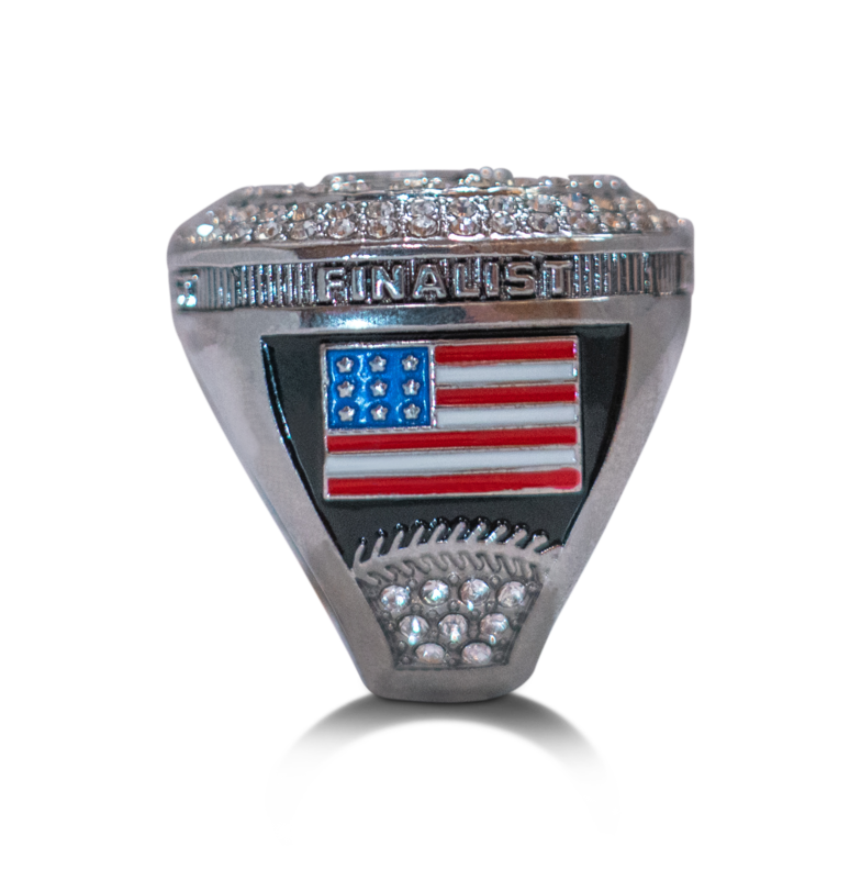 silver baseball trophy ring