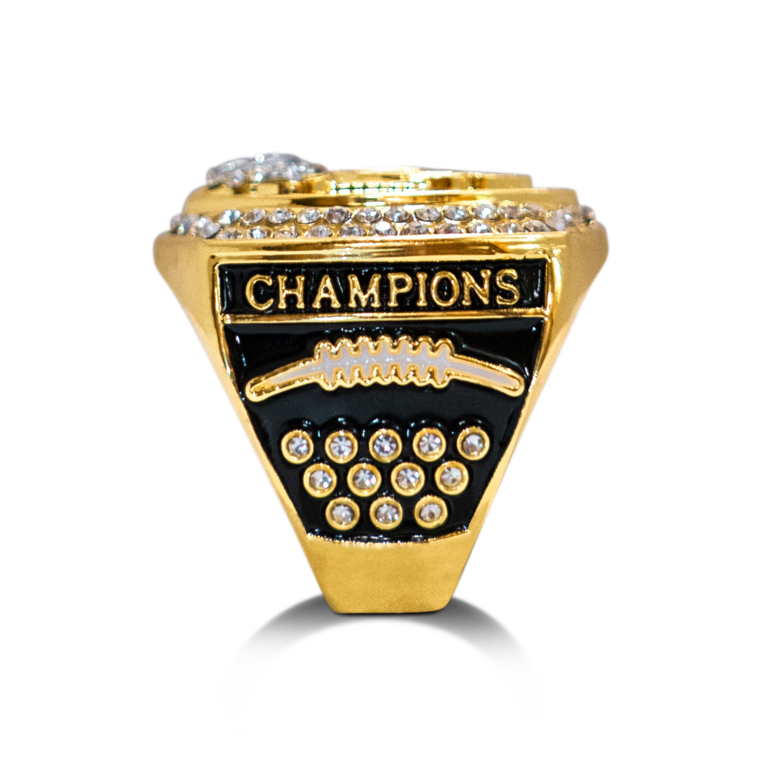Gold Football Champion Rings - Ring King Awards
